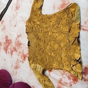 Etoile Gold Metallic 💛Unique Blouse
